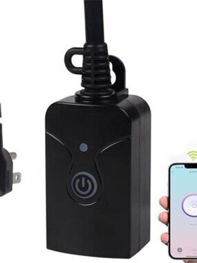 Outdoor Smart WiFi Plug Outlet, HBN Heavy Duty Wi-Fi Timer with One Grounded